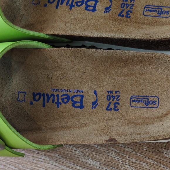Betula By Birkenstock Lime Green Sandals Women's size 37 - Picture 5 of 10